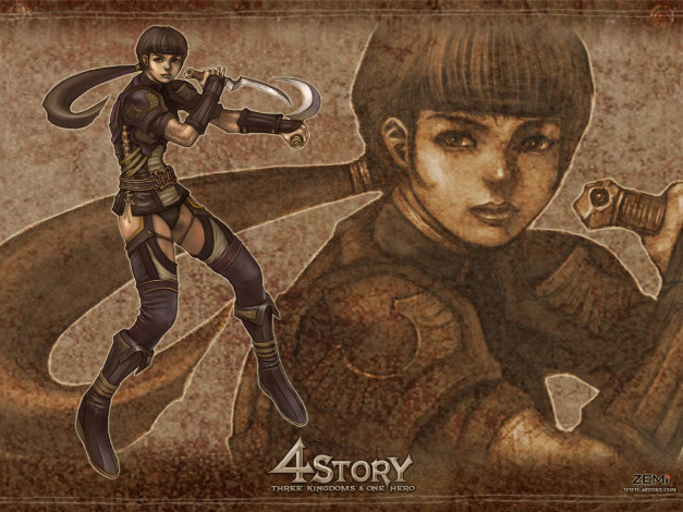 Обои картинки фото story, jnline, видео, игры, 4story, three, kingdoms, one, hero