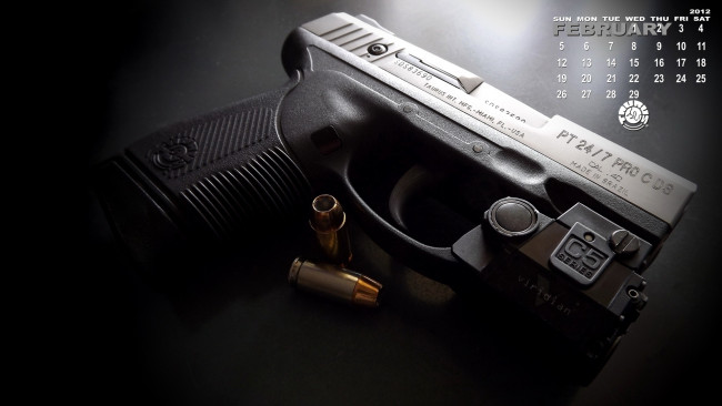 Обои картинки фото календари, оружие, пистолет, пули