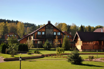 Картинка города здания дома ландшафт дом растения