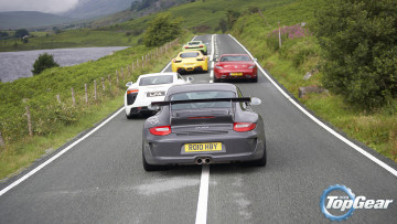 Картинка кино фильмы top gear порше мерседес ламборгини феррари дорога лексус