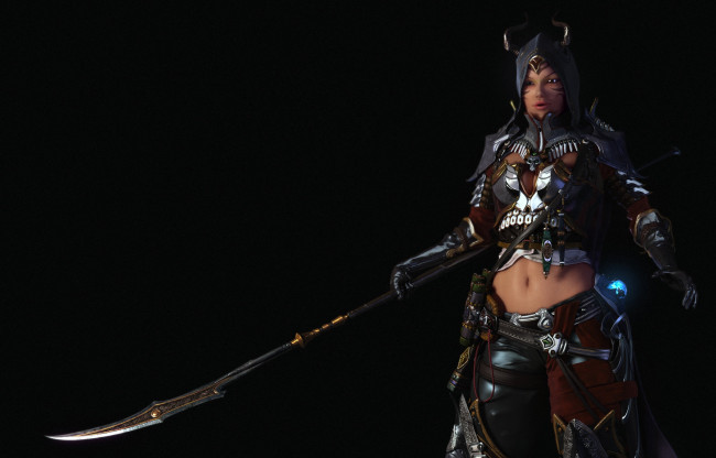 Обои картинки фото 3д, графика, fantasy, фантазия, девушка, амазонка, воительница