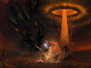 Картинка фэнтези маги +волшебники маг волшебник сила колдовство демоны поле битва