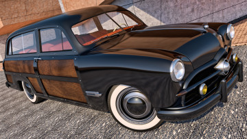 Картинка автомобили 3д station ford 1949 woody wagon