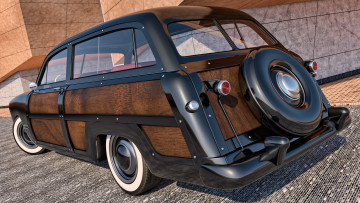Картинка автомобили 3д woody wagon ford 1949 station