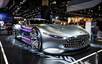 Картинка автомобили выставки+и+уличные+фото amg benz серебристый серый turismo gran mercedes vision