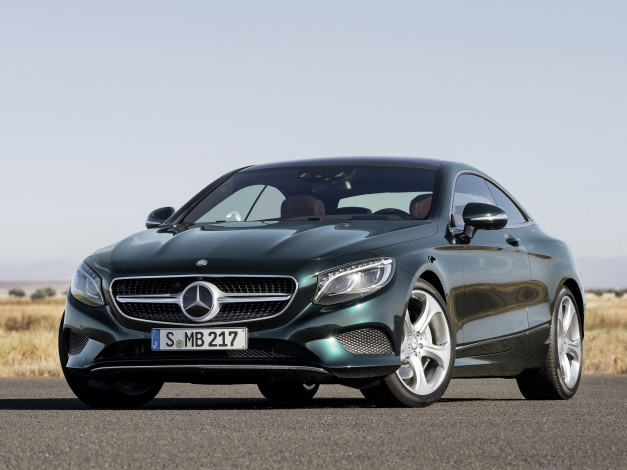 Обои картинки фото автомобили, mercedes-benz, coupе, s, 500, 2014г, c217, 4matic