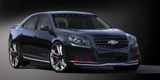 Обои картинки фото 2012 sema-malibu-turbo-perf concept, автомобили, 3д, chevrolet, malibu, sema