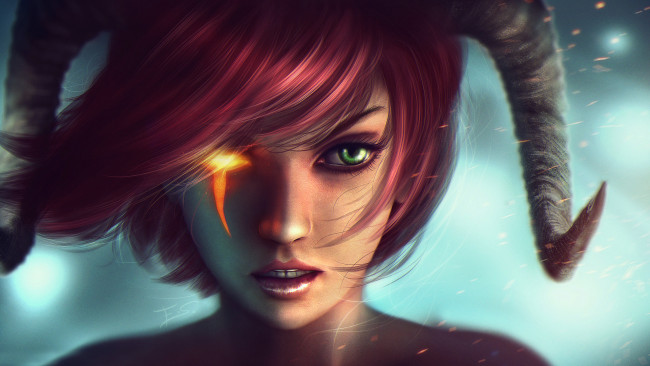 Обои картинки фото фэнтези, демоны, рога