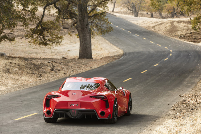 Обои картинки фото 2014 toyota ft-1, автомобили, toyota, красный, дорога, ралли
