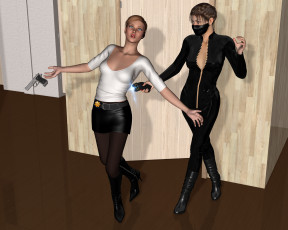 Картинка diamonds+shine 3д+графика фантазия+ fantasy девушки фон взгляд