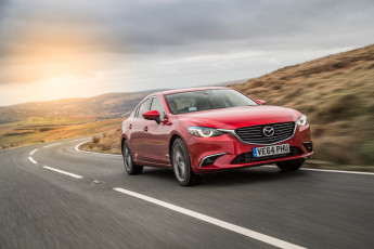 обоя автомобили, mazda, красный, sedan, mazda6, 2015г, gj, uk-spec