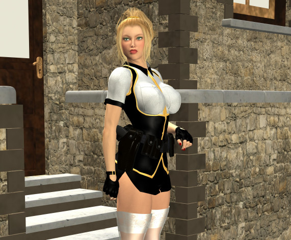 Обои картинки фото 3д графика, люди , people, фон, блондинка, взгляд, девушка