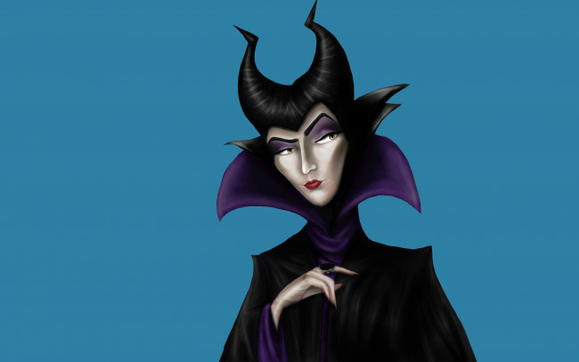 Обои картинки фото рисованное, минимализм, девушка, maleficent, малефисента