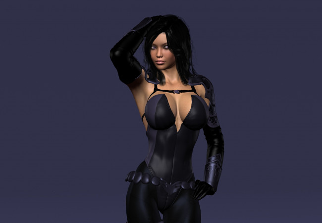 Обои картинки фото 3д графика, люди , people, девушка, взгляд, фон