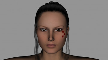 Картинка 3д+графика портрет+ portraits девушка фон взгляд