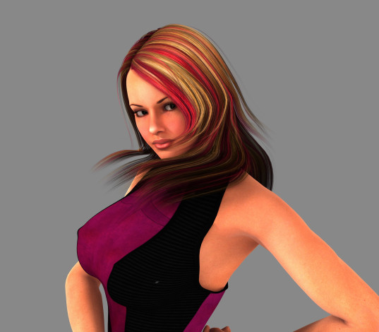 Обои картинки фото 3д графика, люди , people, фон, взгляд, девушка