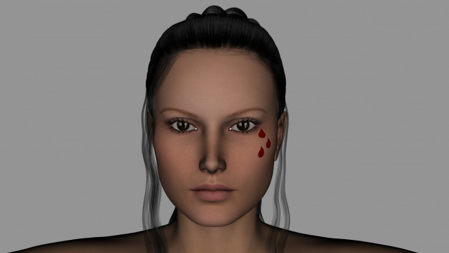 Обои картинки фото 3д графика, портрет , portraits, девушка, фон, взгляд