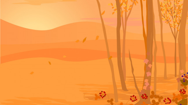 Обои картинки фото векторная графика, природа , nature, деревья, осень