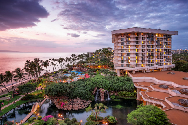 Обои картинки фото hyatt regency mau, города, - панорамы, курорт, побережье, отель