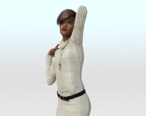 Картинка 3д+графика люди+ people фон взгляд девушка