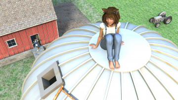 Картинка 3д+графика фантазия+ fantasy девушка взгляд фон