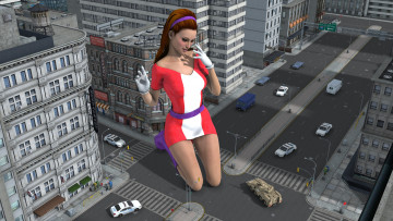 Картинка 3д+графика фантазия+ fantasy девушка взгляд фон