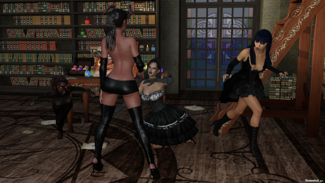 Обои картинки фото wicked magic, 3д графика, фантазия , fantasy, девушки, взгляд, фон