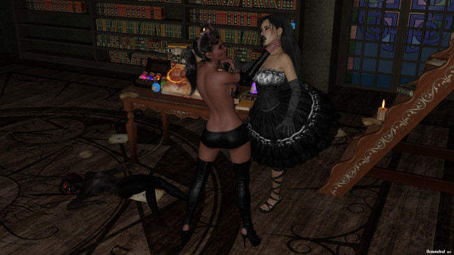 Обои картинки фото wicked magic, 3д графика, фантазия , fantasy, девушки, взгляд, фон