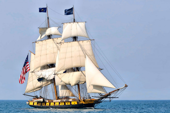 Обои картинки фото niagara, корабли, парусники, паруса, мачты