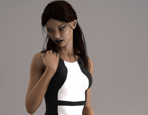 Картинка 3д+графика люди+ people фон взгляд девушка