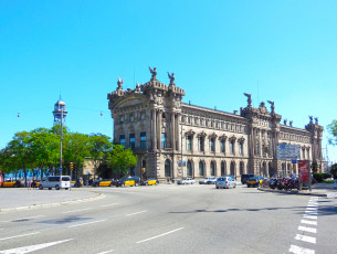 Картинка барселона города барселона+ испания здание дорога