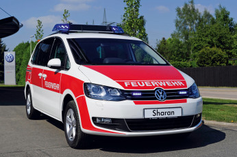 Картинка volkswagen+sharan+feuerwehr+2010 автомобили скорая+помощь volkswagen sharan feuerwehr 2010