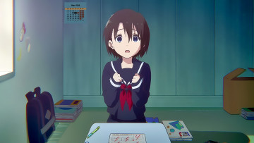 Картинка календари аниме рюкзак девочка взгляд 2018