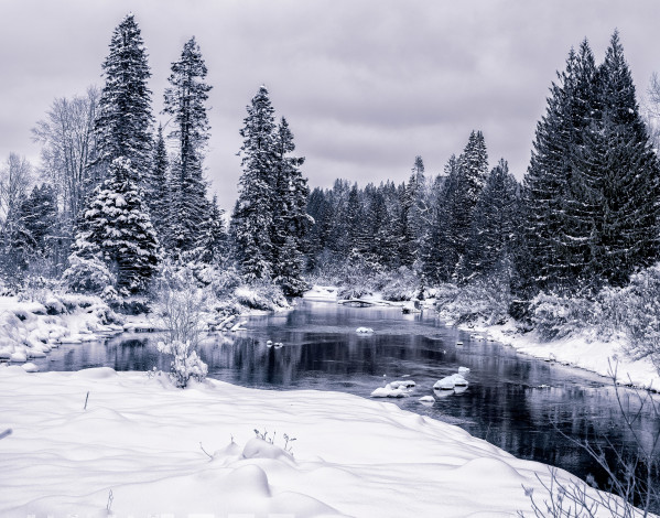 Обои картинки фото природа, зима, простор