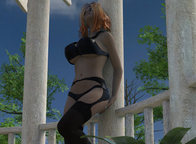 Обои картинки фото 3д графика, люди , people, фон, взгляд, девушка