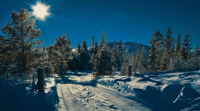 Обои картинки фото природа, зима, простор