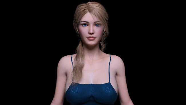 Обои картинки фото 3д графика, люди , people, девушка, взгляд, фон