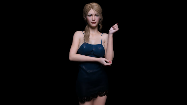 Обои картинки фото 3д графика, люди , people, девушка, взгляд, фон