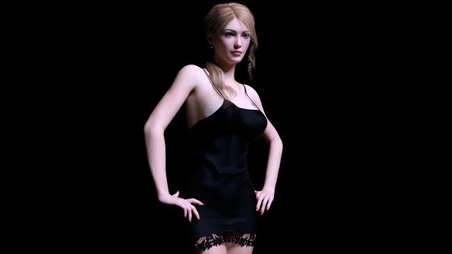 Обои картинки фото 3д графика, люди , people, девушка, взгляд, фон