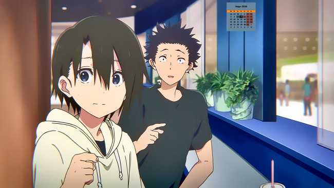 Обои картинки фото календари, аниме, мальчик, лицо, взгляд, 2018