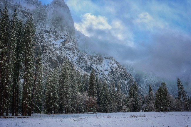 Обои картинки фото природа, зима, простор