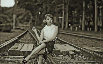 Картинка календари компьютерный+дизайн женщина девушка азиатка рельсы 2020 calendar