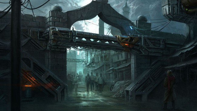 Обои картинки фото фэнтези, иные миры,  иные времена, арка, фантастика, люди