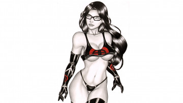 Картинка carlos+braga рисованное девушка фон униформа очки