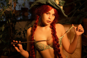 Картинка asami+gate девушки -+креатив +косплей образ шляпа белье палочка