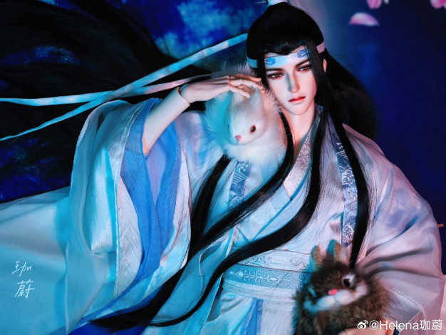 Обои картинки фото разное, куклы, кукла, лань, ванцзи, кролик