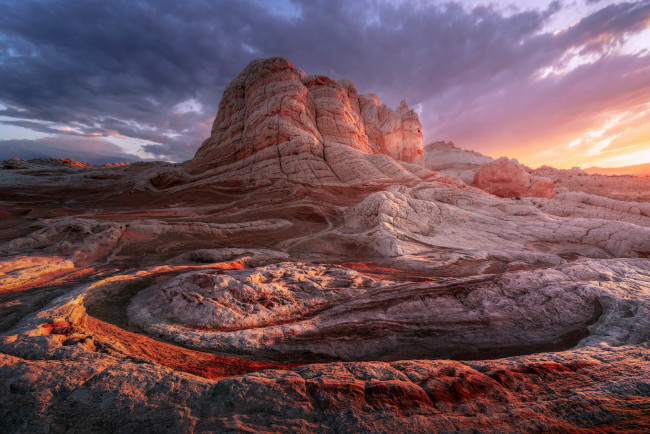 Обои картинки фото white pocket, arizona, природа, горы, white, pocket