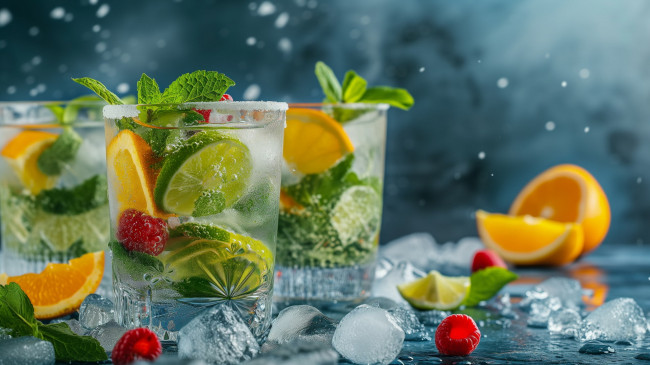 Обои картинки фото 3д графика, еда-, food, коктейль, мохито