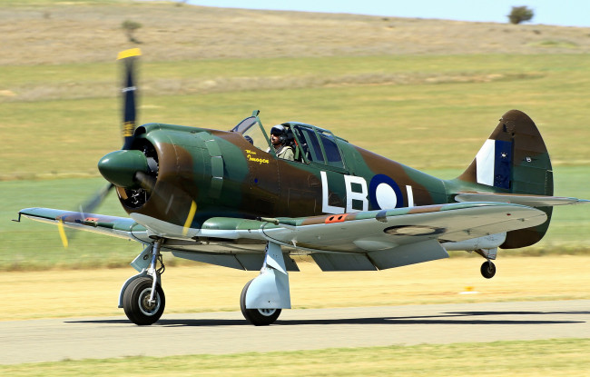 Обои картинки фото cac, boomerang, авиация, лёгкие, одномоторные, самолёты, пилот, истребитель, исторический, взлет