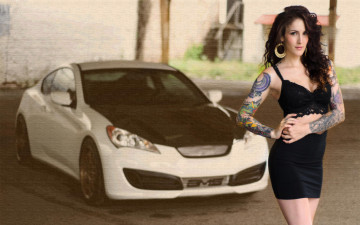 Картинка автомобили авто+с+девушками genesis hyundai